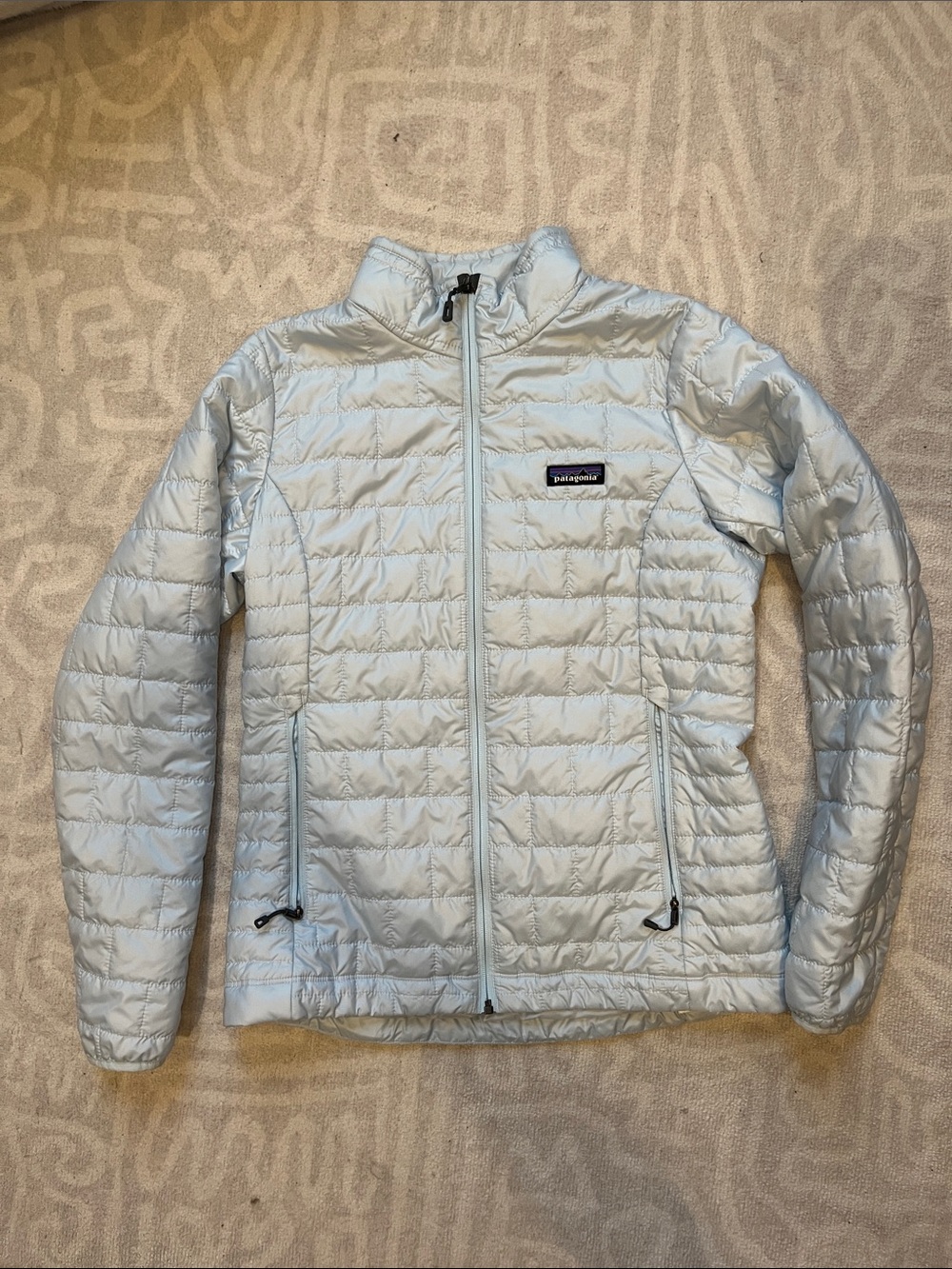Patagonia Women's Light Blue Quilted Puff Jacket